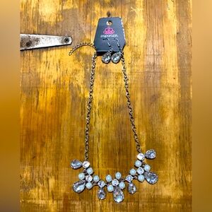 Stunning Crystal and Faux Pearl Fifth Avenue Trend Blend Necklace and Earrings